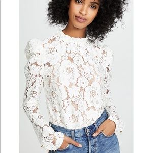 WAYF Emma Puff Sleeve Lace Top Shopbop